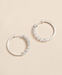 0.5 CT. Lab-Grown Diamond 14k Gold Hoop Earrings / Brooks Brothers Women
