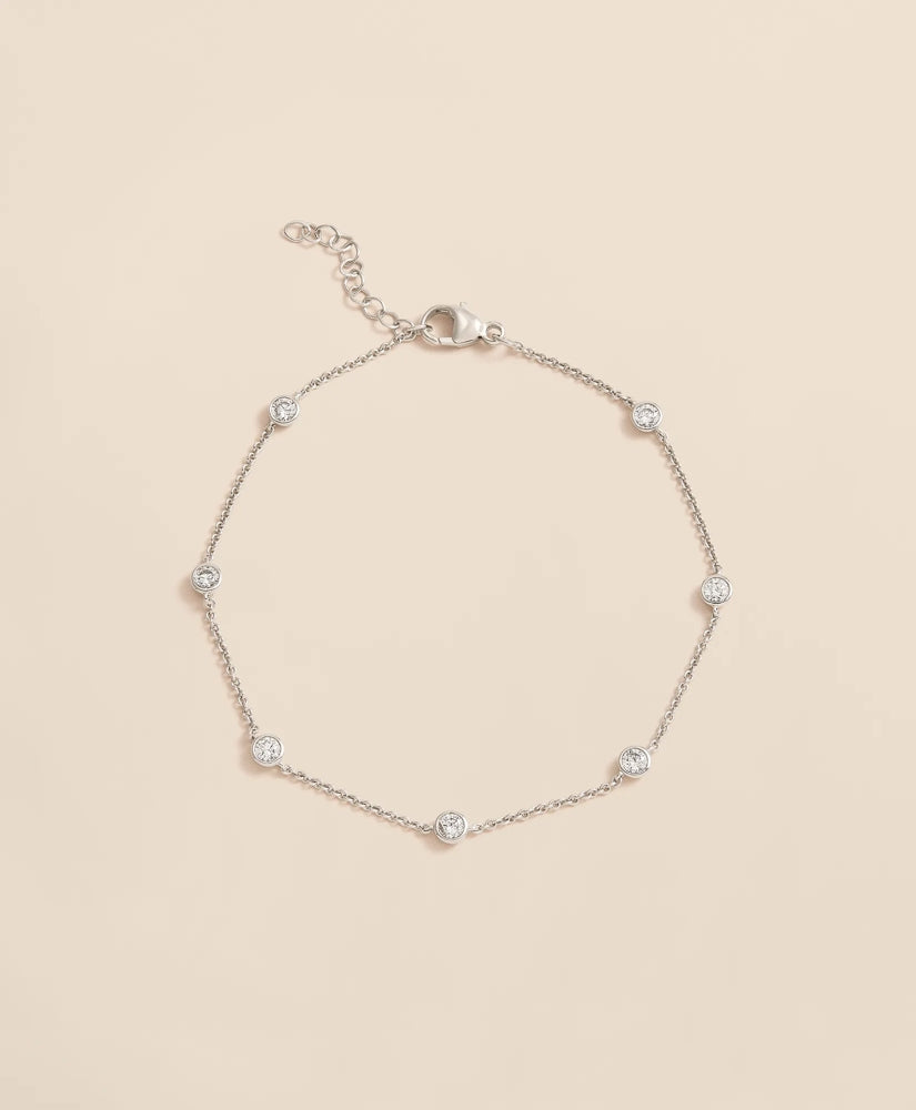 0.5 CT. Lab-Grown Diamond 14k Gold Station Bracelet / Brooks Brothers Women