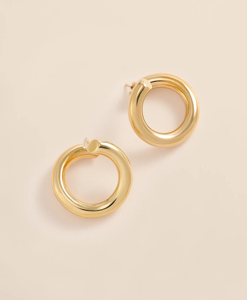 14k Gold Hoop Earrings / Brooks Brothers Women