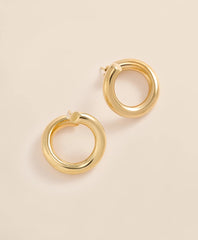 14k Gold Hoop Earrings / Brooks Brothers Women
