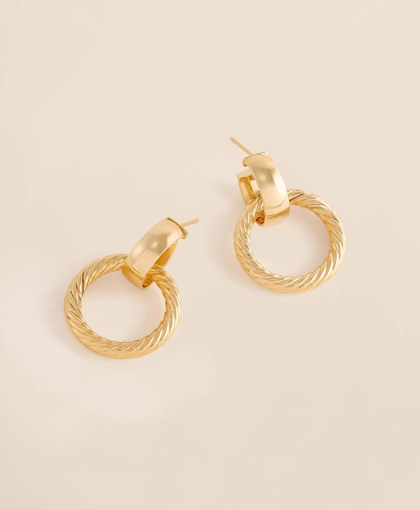 14k Gold Large Oval Earrings / Brooks Brothers Women