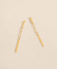 14k Gold Paperclip Drop Earrings / Brooks Brothers Women