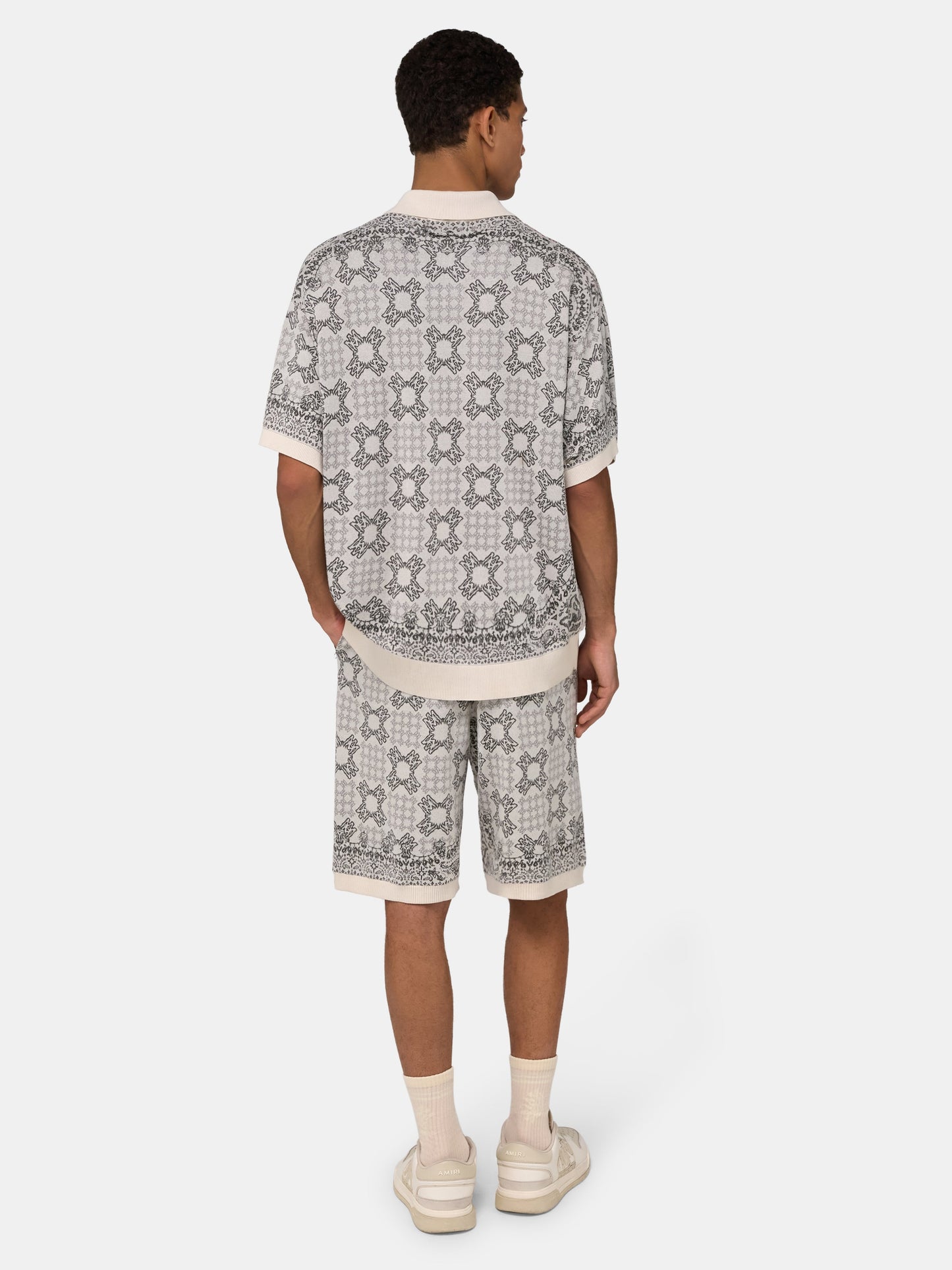 Ma Quad Check Mesh Knit Shirt - Alabaster | Amiri Budget Friendly