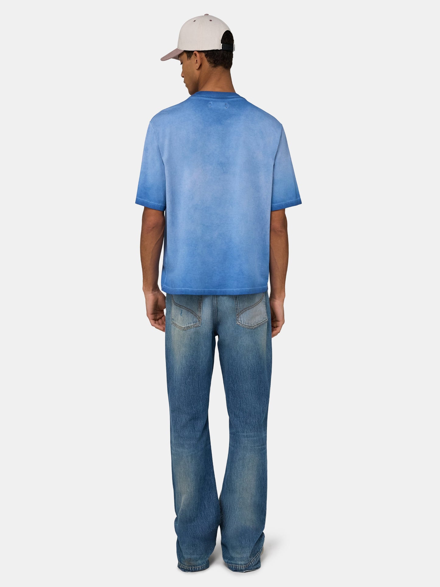 Faded Pocket Box Tee - Sapphire | Amiri Featured