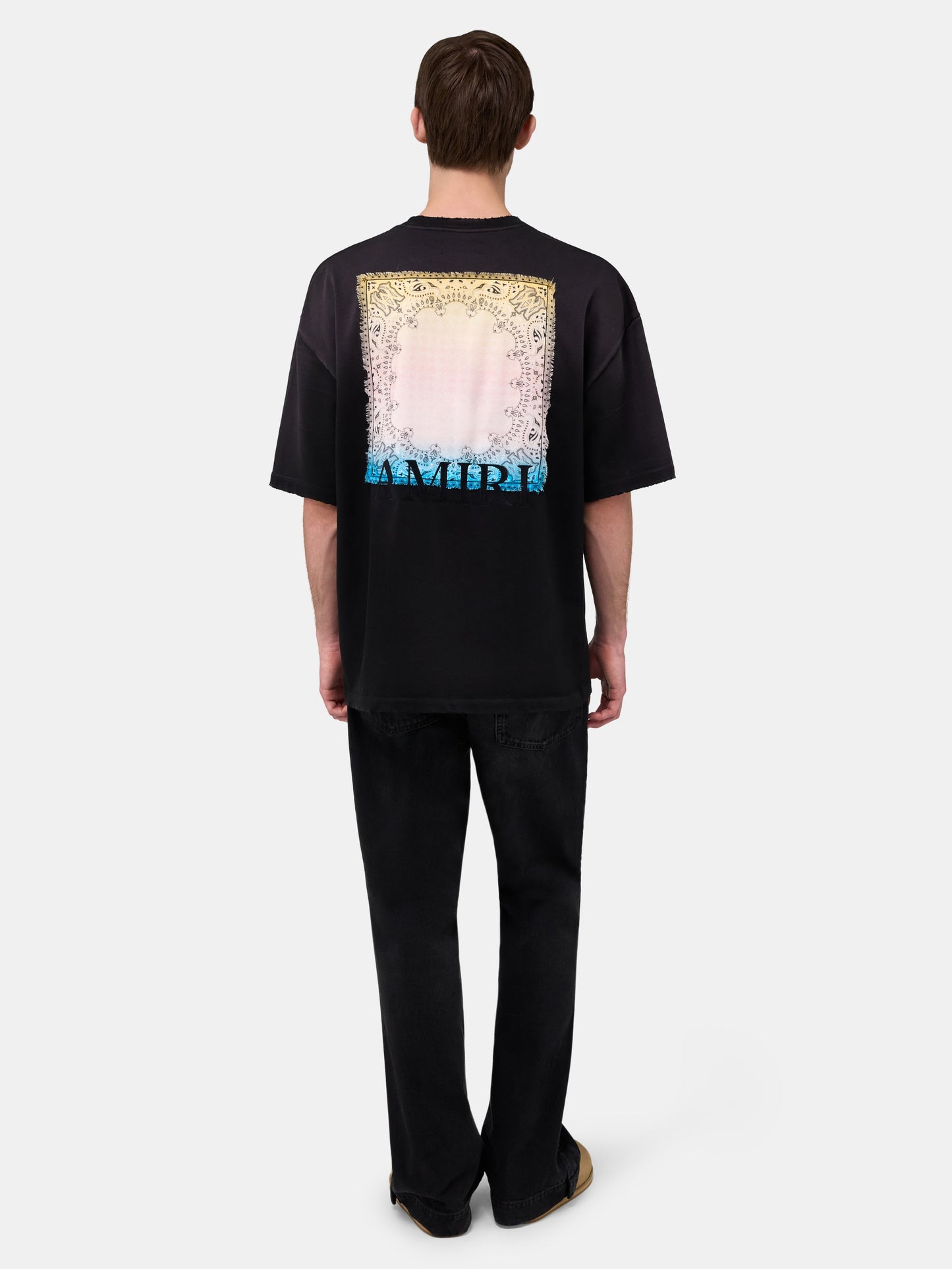 Bandana Patch Oversized Tee - Black | Amiri Value