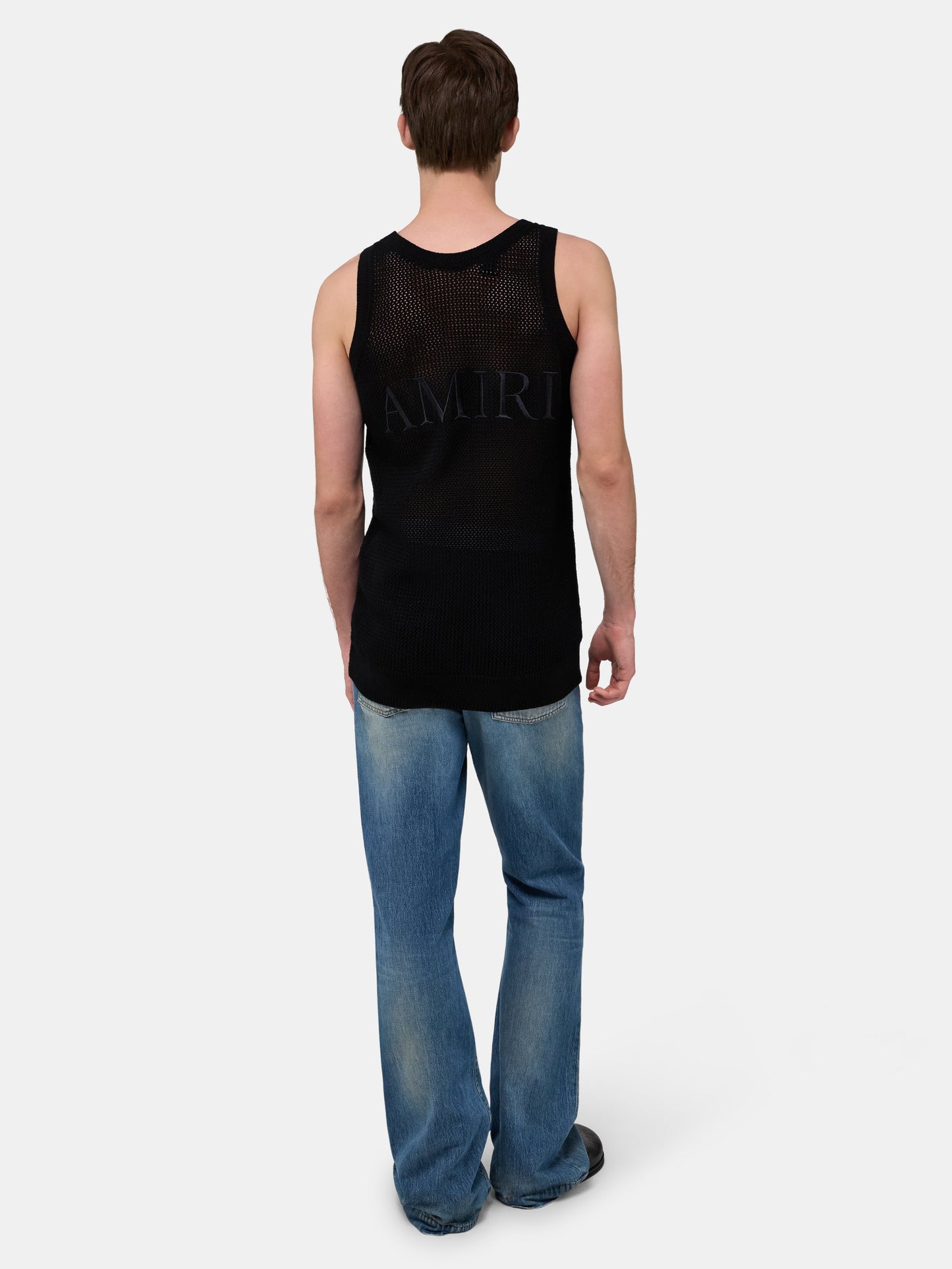 Amiri Knit Mesh Tank - Black | Amiri Online
