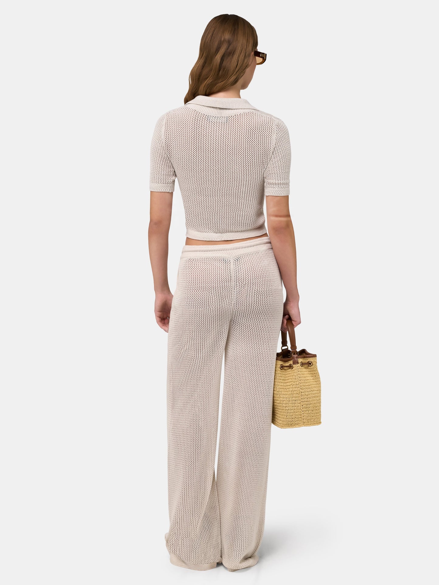 Amiri Crochet Mesh Pant - -Alabaster | Amiri Featured