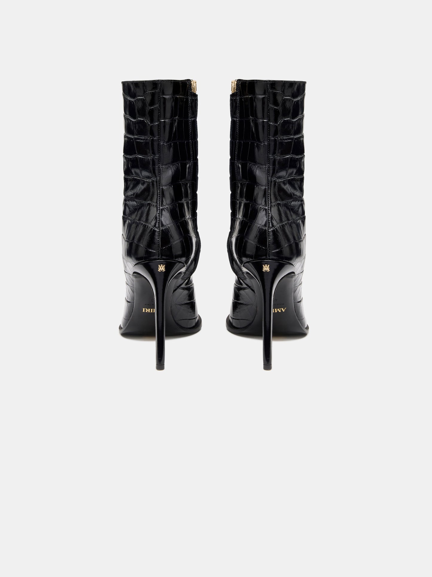 Croc Debossed Ma Stiletto Boot - Black | Amiri Featured