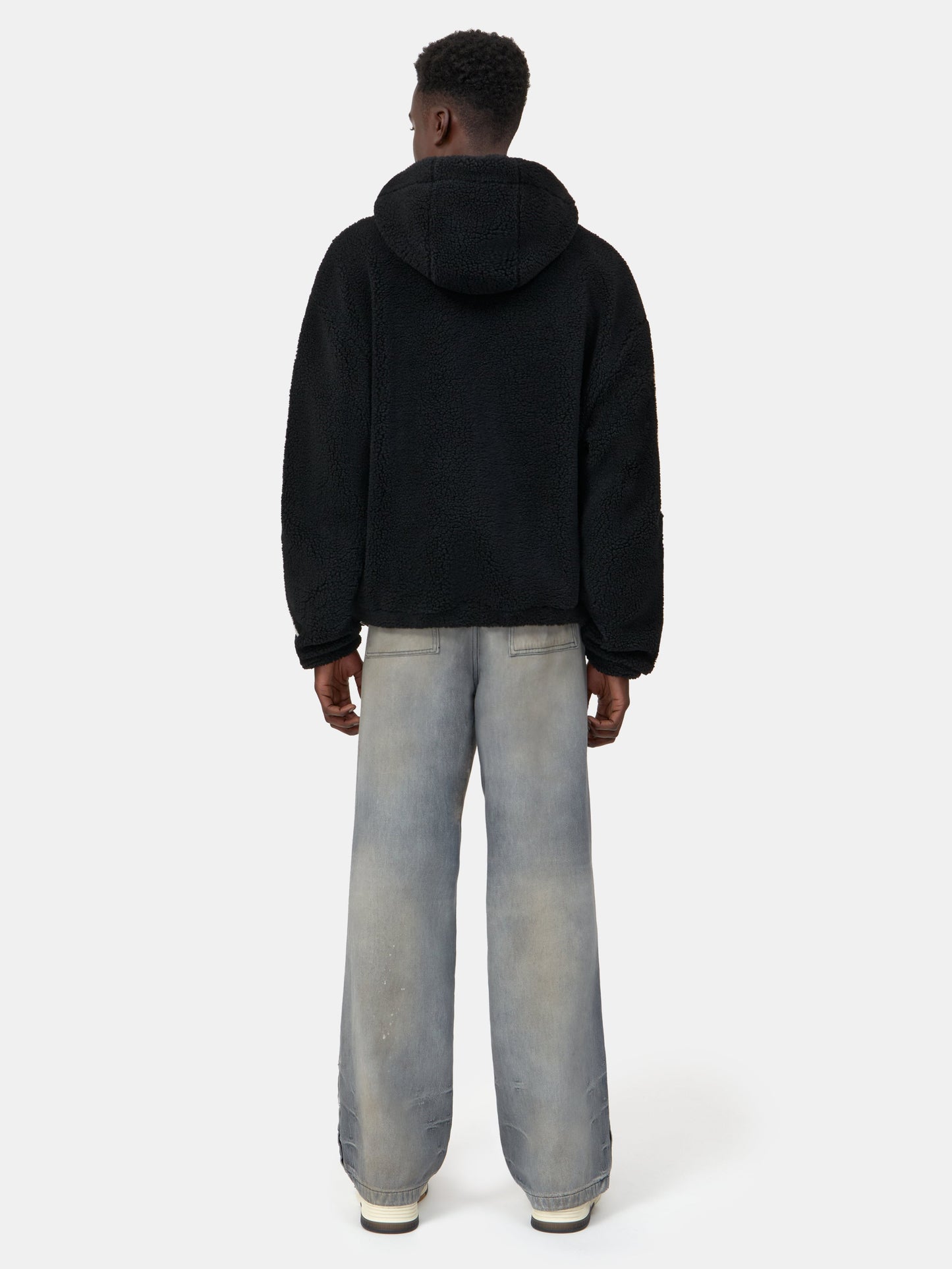 Bones Fleece Zip Hoodie - Black | Amiri Featured