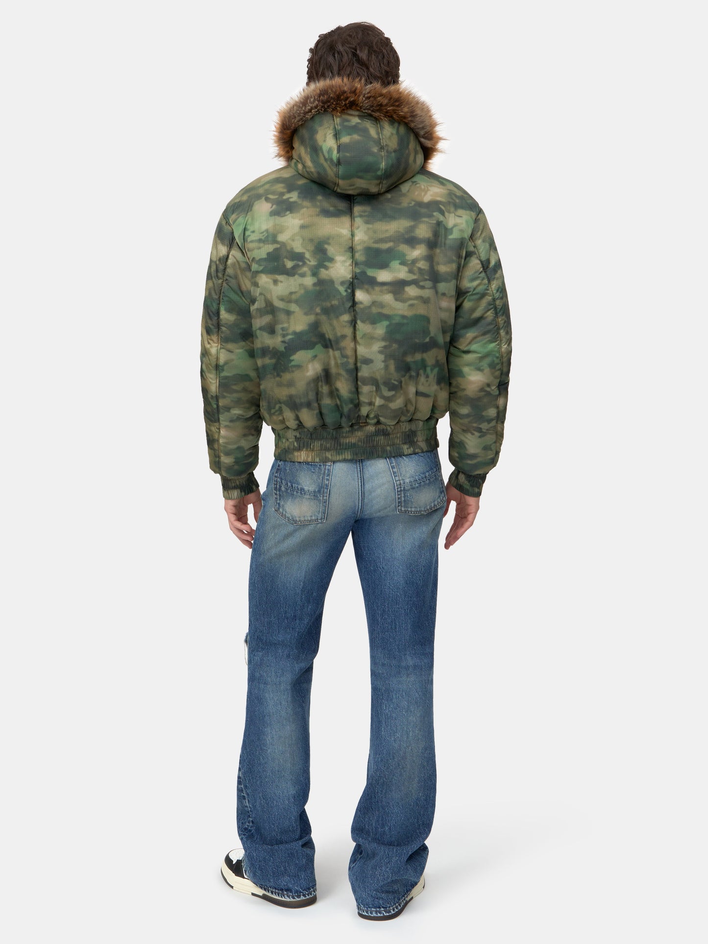 Bones Camo Hooded Down Jacket - Camo | Amiri Online