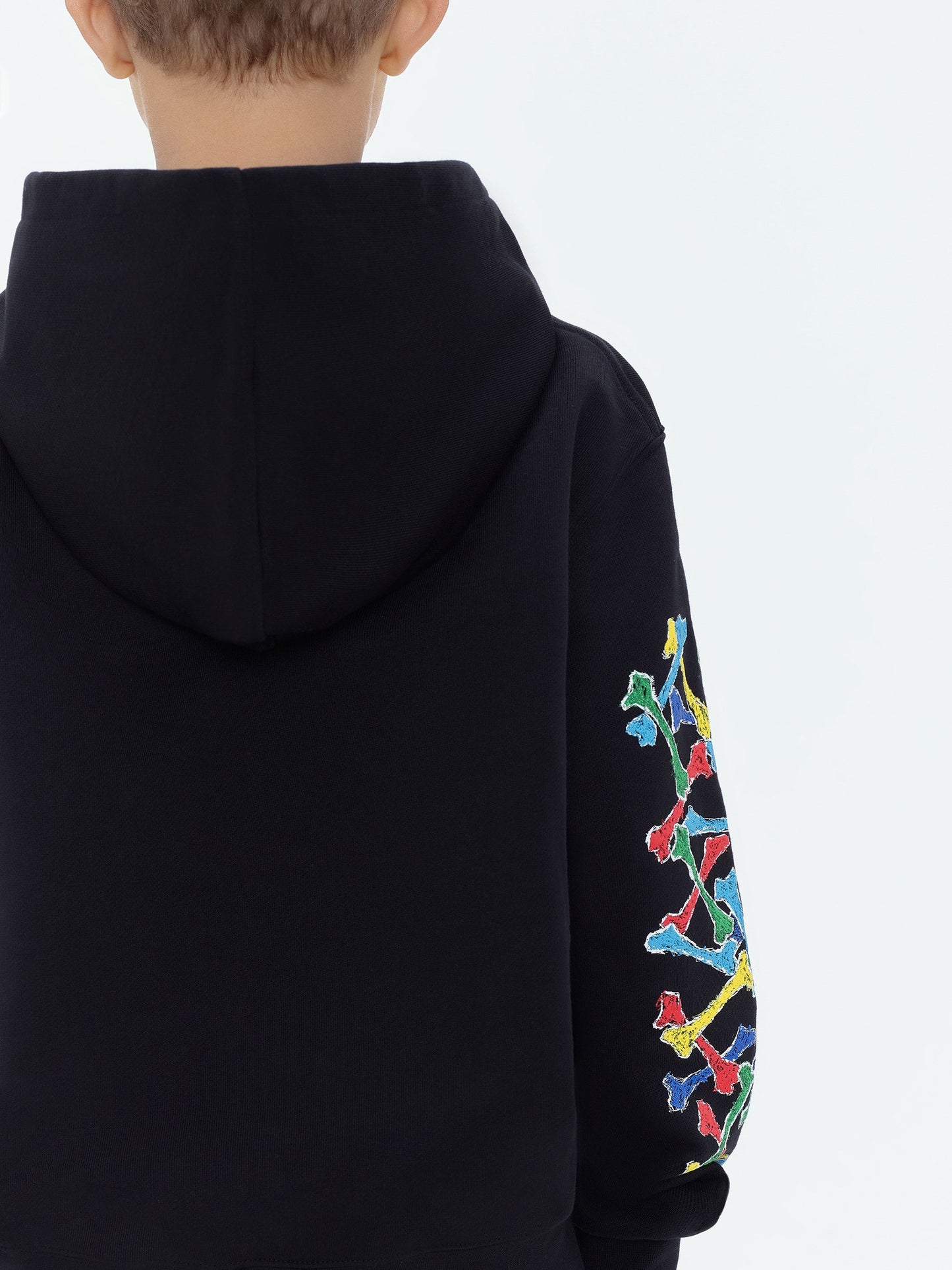 Kids - Kids Amiri Bones Scribble Hoodie - Black | Amiri Value