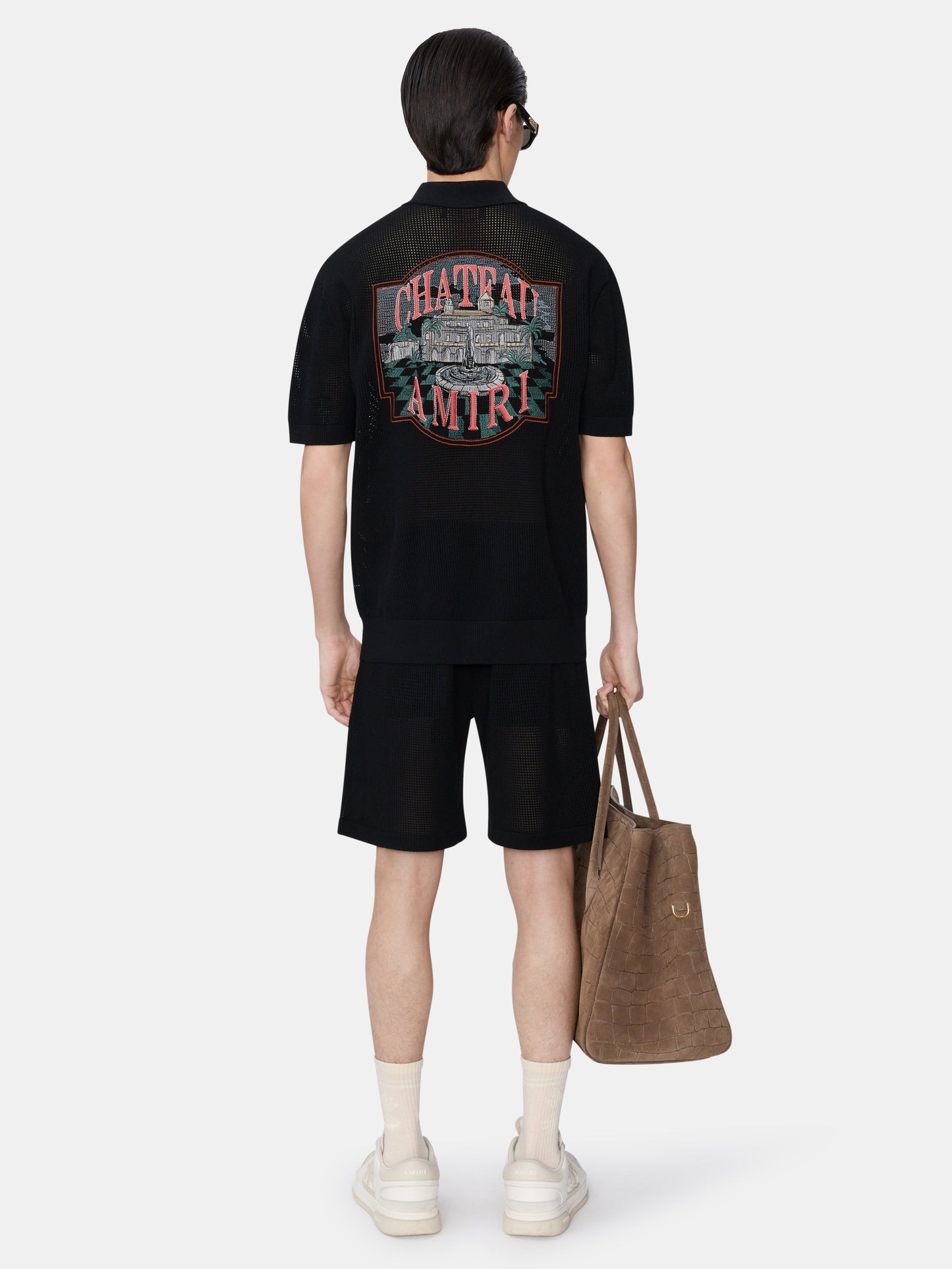 Chateau Amiri Crochet Oversized Shirt - Black | Amiri Great Deal