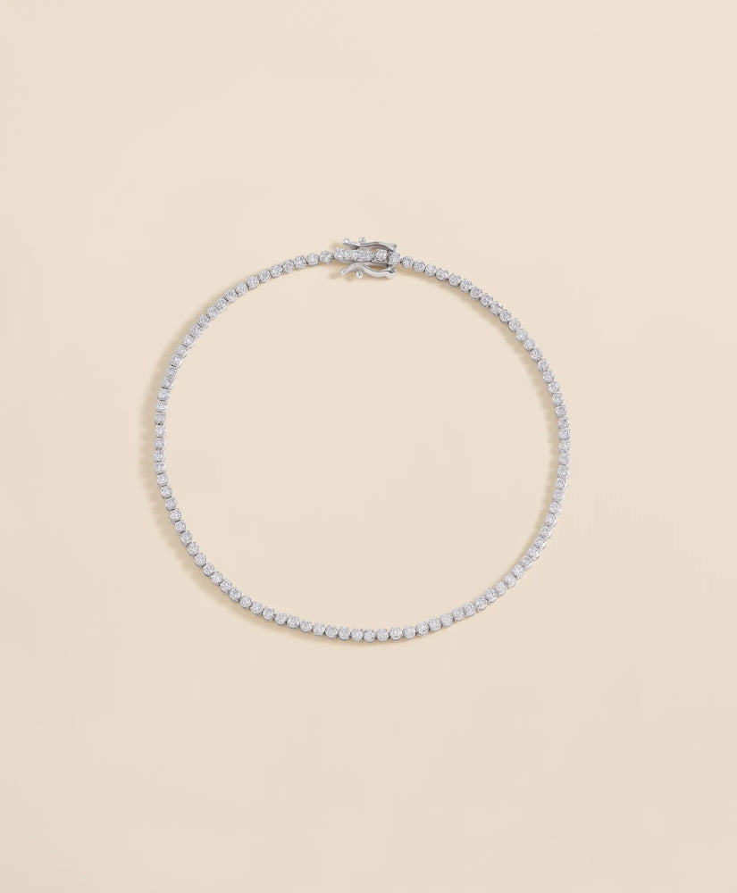 1 CT. Lab-Grown Diamond 14k Gold Link Bracelet / Brooks Brothers Women