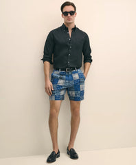 7" Cotton Patchwork Madras Shorts / Brooks Brothers Sale