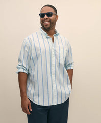 Big & Tall Friday Shirt, Poplin Striped / Brooks Brothers Sale