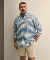 Big & Tall Stretch Cotton Non-Iron Oxford Polo Button Down, Check Sport Shirt / Brooks Brothers Shirts