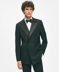 Black Fleece Peak Lapel Tuxedo in Wool-Silk / Brooks Brothers Tailored