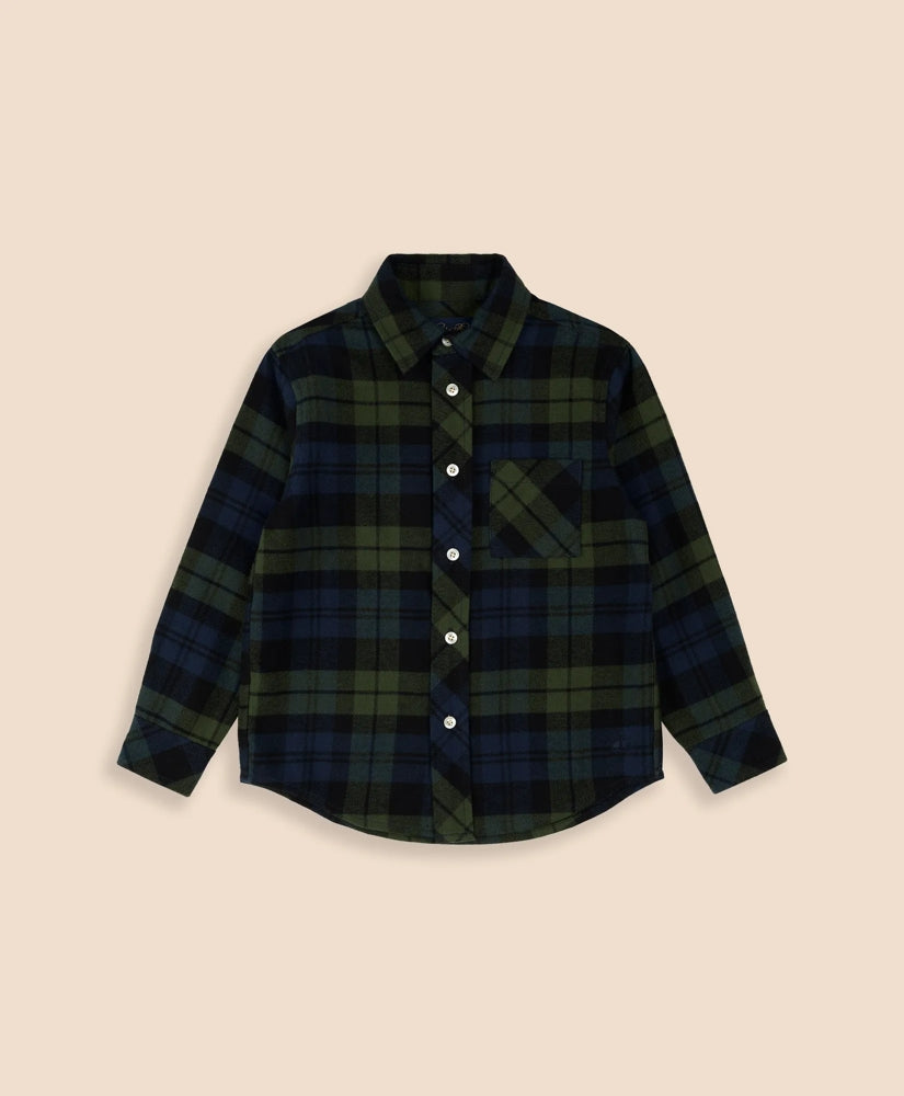 Boys Cotton Brushed Flannel Shirt / Brooks Brothers Boys