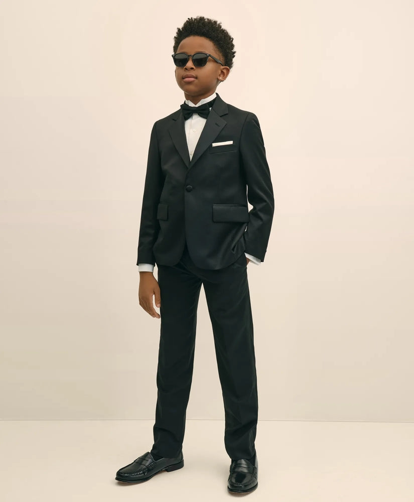 Boys Junior Stretch Wool Tuxedo Pants / Brooks Brothers Boys