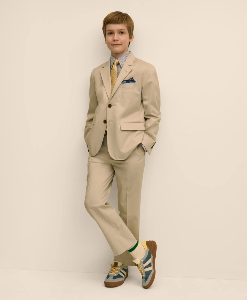Boys Prep Stretch Cotton Suit Pants / Brooks Brothers Boys