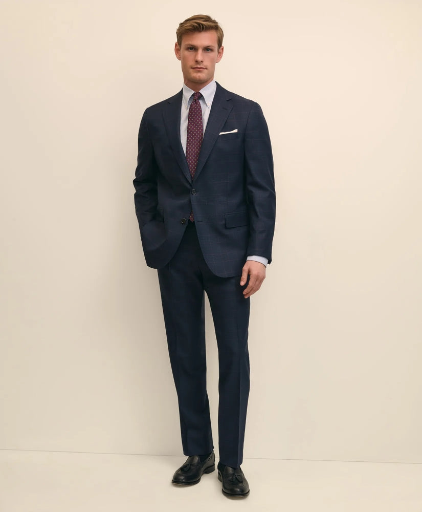 Brooks Brothers Explorer Collection Classic Fit Wool Overcheck Suit Pants / Brooks Brothers Sale