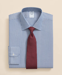 Brooks Brothers Explorer Collection Non-Iron Twill Ainley Collar Ground Stripe, Dress Shirt / Brooks Brothers Men