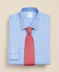 Brooks Brothers Explorer Collection Non-Iron Twill Ainsley Collar, Glen Plaid Dress Shirt / Brooks Brothers Men