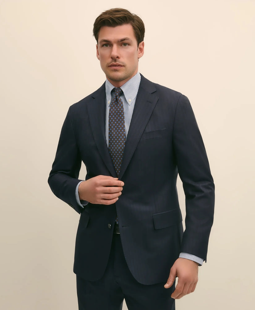Brooks Brothers Explorer Collection Slim Fit Wool Bold Stripe Suit Jacket / Brooks Brothers Sale