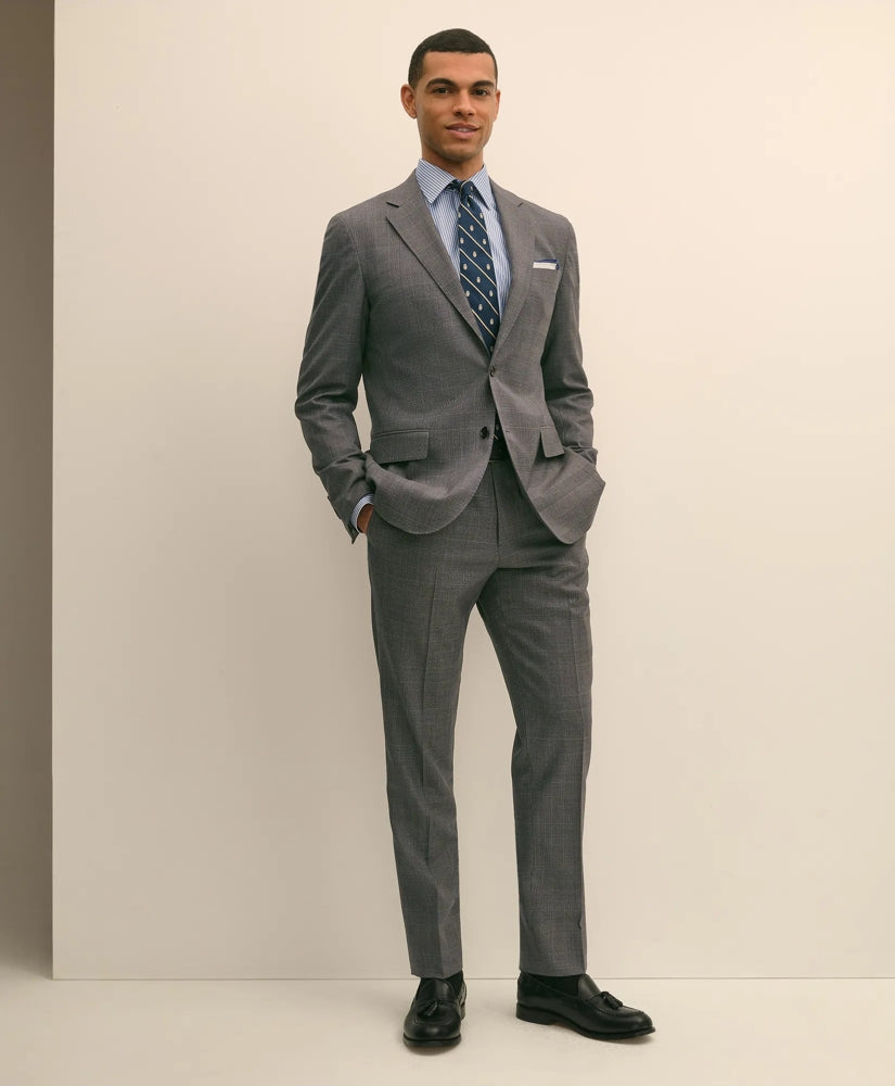 Brooks Brothers Explorer Collection Slim Fit Wool Overcheck Suit Pants / Brooks Brothers Sale