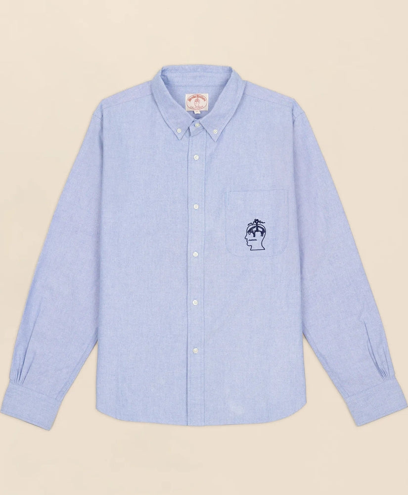 Brooks Brothers x Brain Dead Cotton Embroidered Oxford Button-Down Collar, Sport Shirt / Brooks Brothers Men