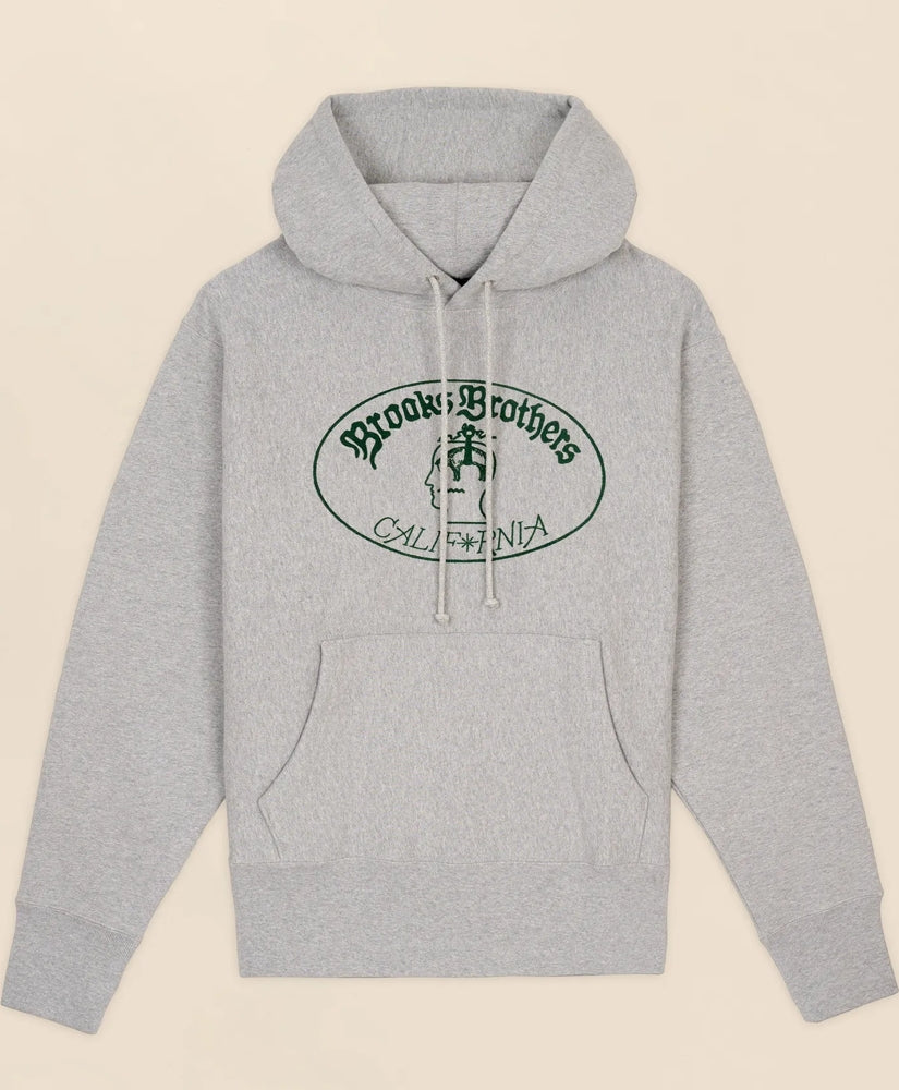Brooks Brothers x Brain Dead Cotton Heavyweight Emblem Hoodie Sweatshirt / Brooks Brothers Men