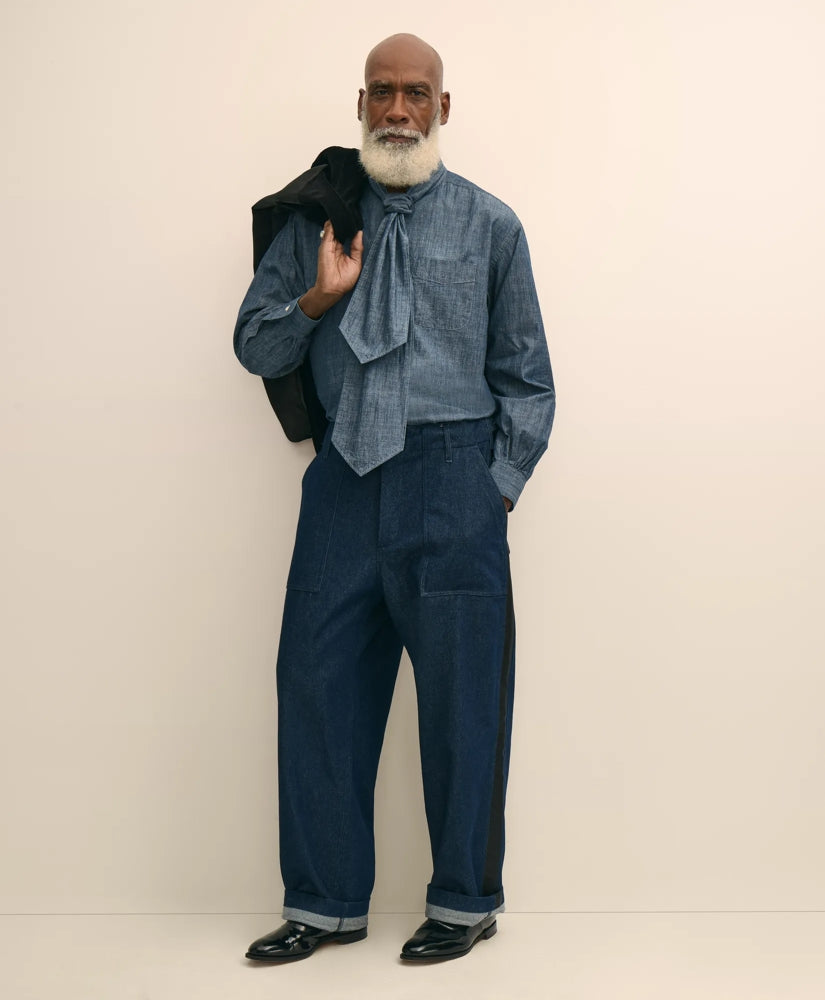 Brooks Brothers X Engineered Garments Cotton Denim Fatigue Dress Pants / Brooks Brothers Tailored