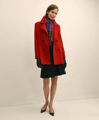 Brushed Wool Peacoat with Throat Latch / Brooks Brothers Sale