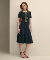 Cable-Knit Fit-and-Flare Sweater Dress / Brooks Brothers Sale