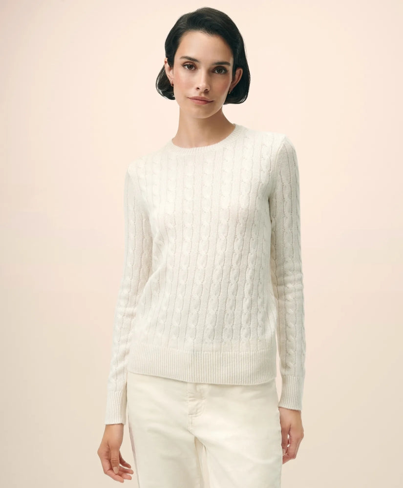 Cashmere Cable Crewneck Sweater / Brooks Brothers Women