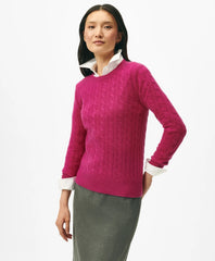 Cashmere Cable Crewneck Sweater / Brooks Brothers Sale
