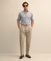 Classic Fit Cotton Blend Side-Tab Dress Pants / Brooks Brothers Men