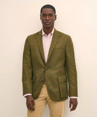 Classic Fit Wool-Cashmere Tweed Windowpane 1818 Sport Coat / Brooks Brothers Sale