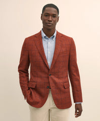 Classic Fit Wool-Cashmere Tweed Windowpane 1818 Sport Coat / Brooks Brothers Sale