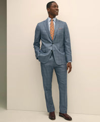 Classic Fit Wool Overcheck 1818 Suit / Brooks Brothers Men