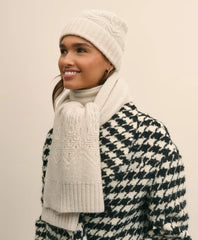 Cotton-Alpaca-Wool Blend Hat & Scarf Boxed Set / Brooks Brothers Sale