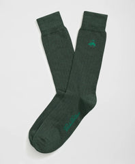 Cotton Blend Ribbed Socks / Brooks Brothers Men