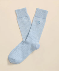 Cotton Blend Ribbed Socks / Brooks Brothers Men