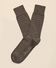 Cotton Blend Striped Socks / Brooks Brothers Men