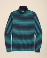Cotton Blend Striped Turtleneck / Brooks Brothers Sale