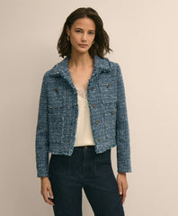 Cotton Blend Tweed Jacket / Brooks Brothers Sale