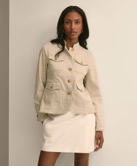Cotton Blend Twill Jacket / Brooks Brothers Women