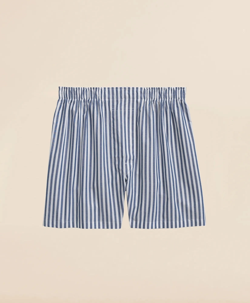 Cotton Broadcloth Butcher-Stripe Boxers / Brooks Brothers Sale