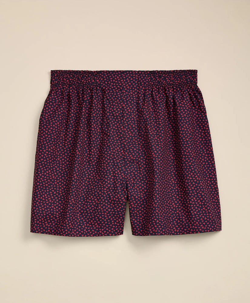 Cotton Broadcloth Heart Boxers / Brooks Brothers Men