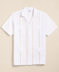 Cotton Guayabera Embroidered Short-Sleeve Shirt / Brooks Brothers Men